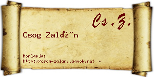 Csog Zalán névjegykártya